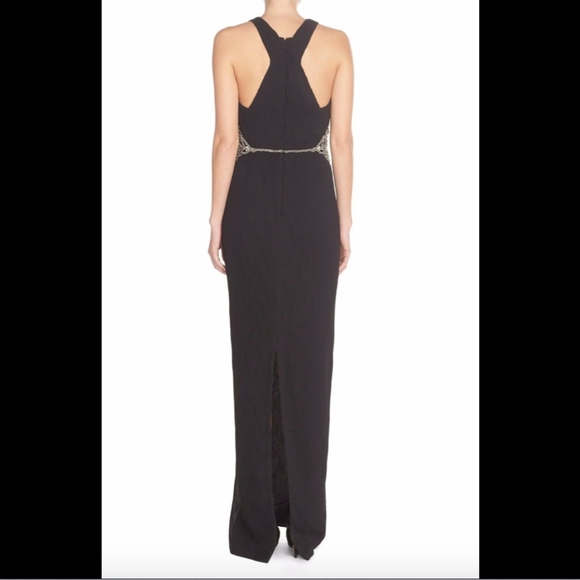 NWT Badgley Mischka Embellished Racerback Gown - Picture 2 of 8